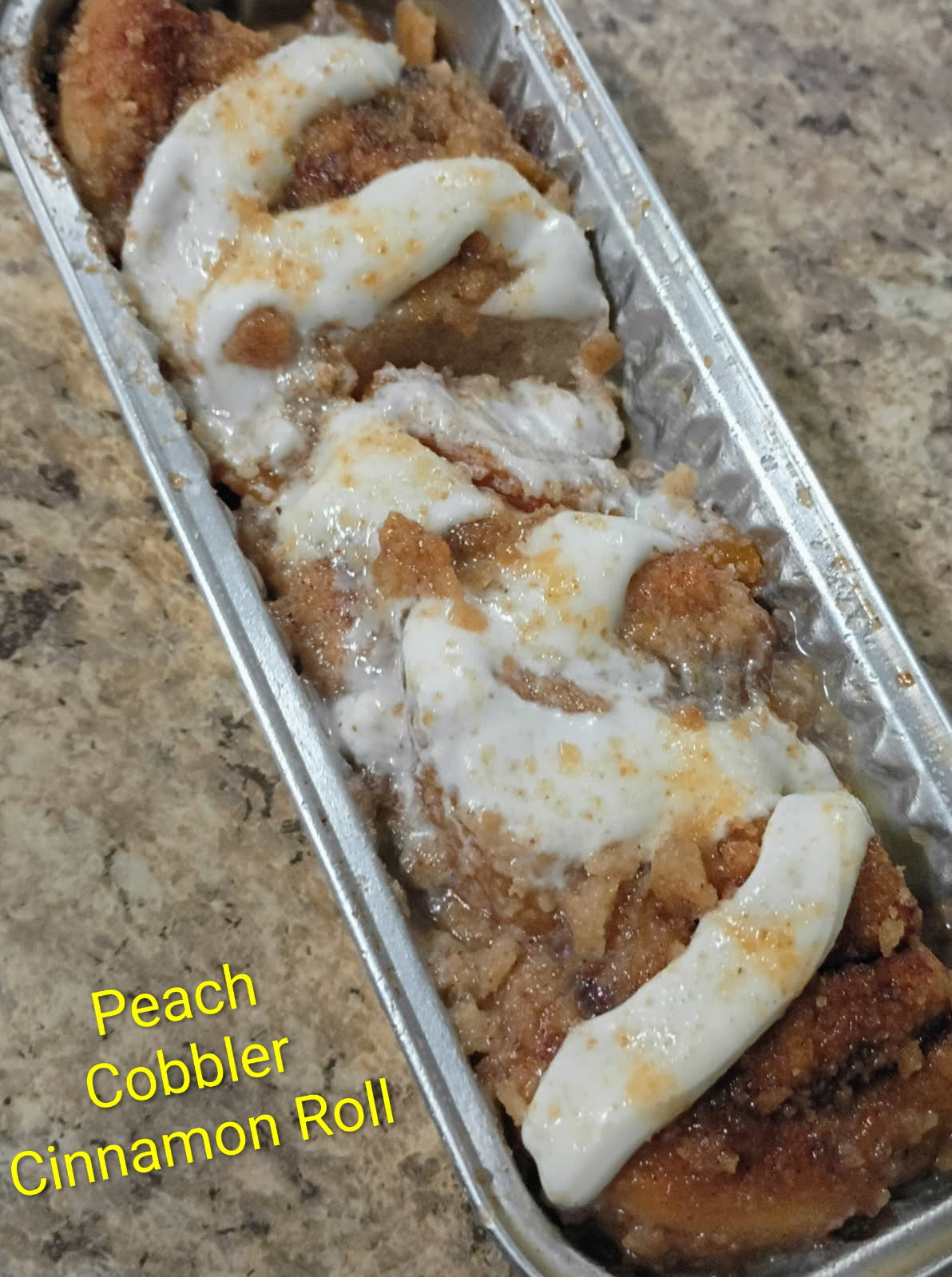 Peach Cobbler Cinnamon Roll