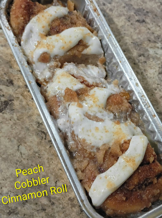 Peach Cobbler Cinnamon Roll